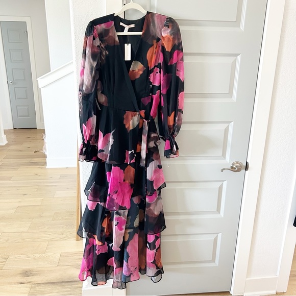 NWT Anthropologie Hutch Long Sleeve V Neck Wrap Maxi Dress - Picture 8 of 10